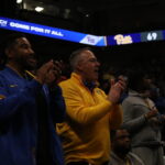 Pitt Football Head Coach Pat Narduzzi enjoys Pitt win over Miami at the Pete